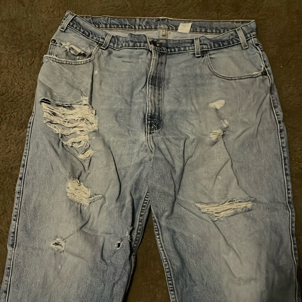 distressed baggy jeans
